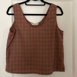 Revelle plaid wool tank